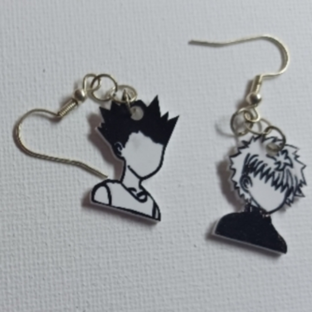 4/$60 New Gon & Killua (Hunter X Hunter) Pair of Earrings - Hand-Made